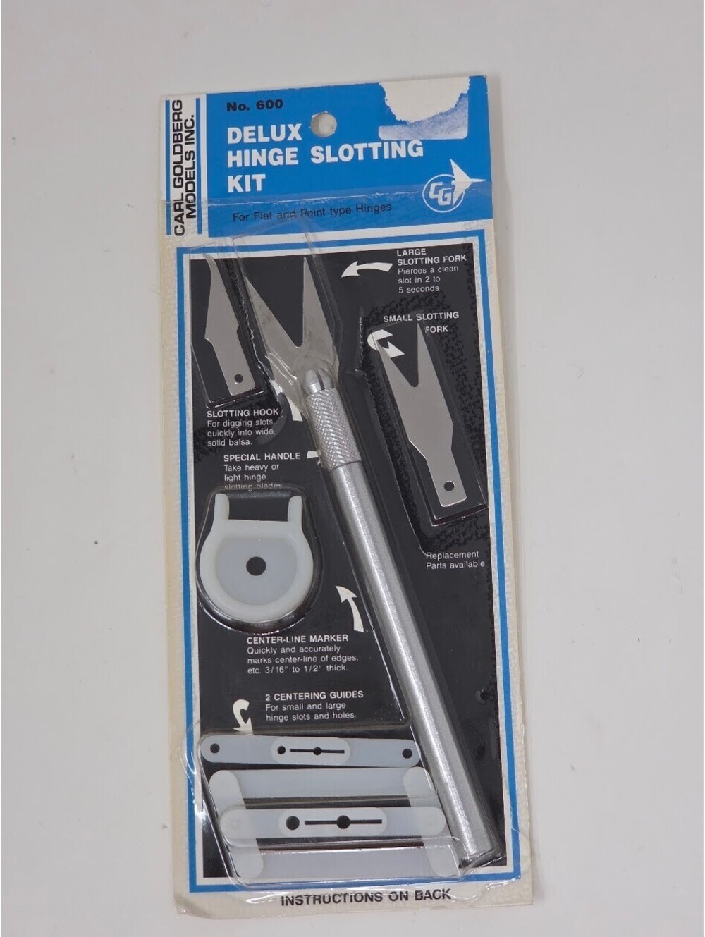 Carl Goldberg Models No 600 Deluxe Hinge Slotting Kit With Metal Handle NOS